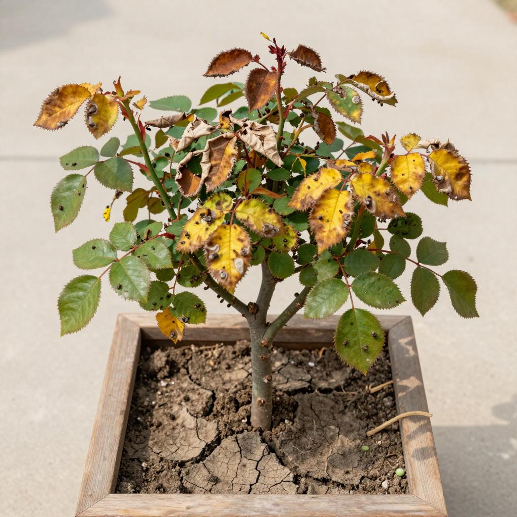 盆栽树状月季掉叶原因剖析及养护指南