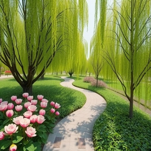 �鄢陵县春日花海绽放 生态之美引游客驻足