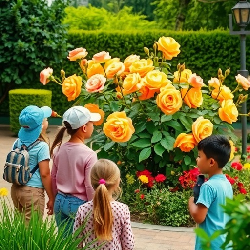 中华月季园的斑斓花海与园林艺术之美