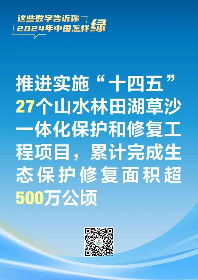 2024年中国国土绿化成果显著，生态建设持续推进