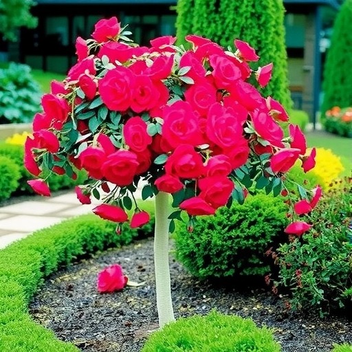 树状月季：四季绽放的观赏佳品，绿化种植新选择